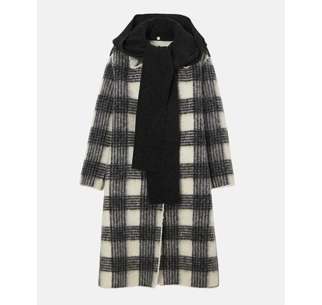 나이스클랍 NICE CLAUP 체크 롱 코트 상품이미지6