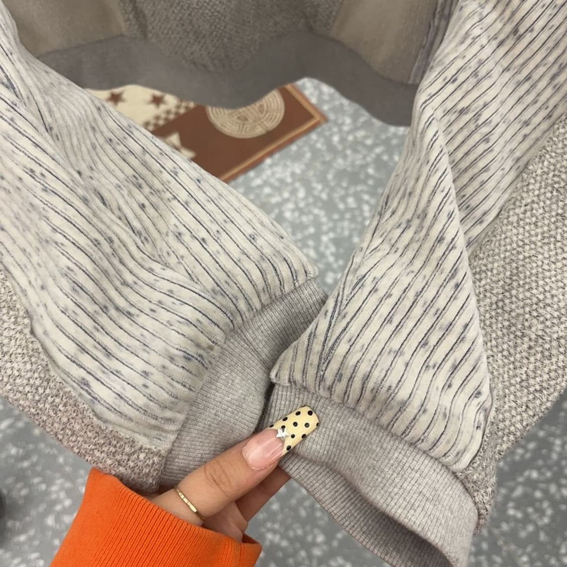 엑슬림 xlim ep8 트위드 니트 져지 집업 자켓 L C09670 상품이미지8