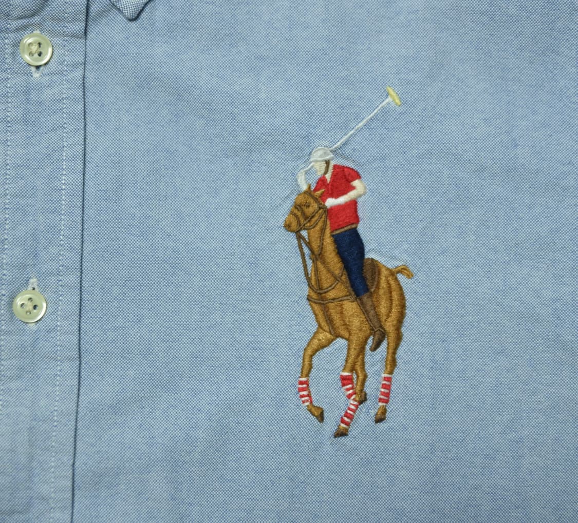 빈티지 폴로 랄프로렌 옥스포드 셔츠 L (14-16) 포니 자수 상품이미지2