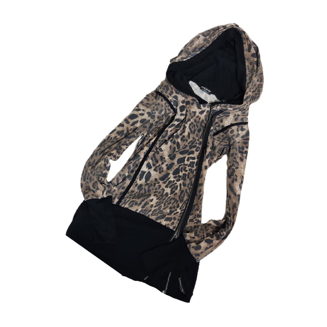 갸루 y2k 펑크 레오파드 후드 상품이미지1