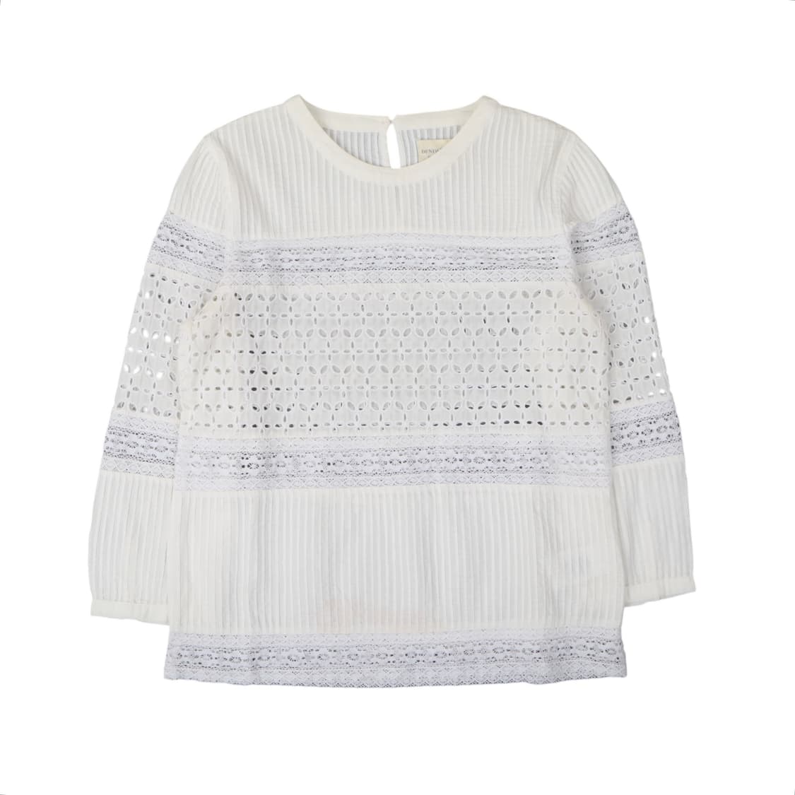 데님앤서플라이 크로셰 펀칭 코튼 블라우스 상품이미지1