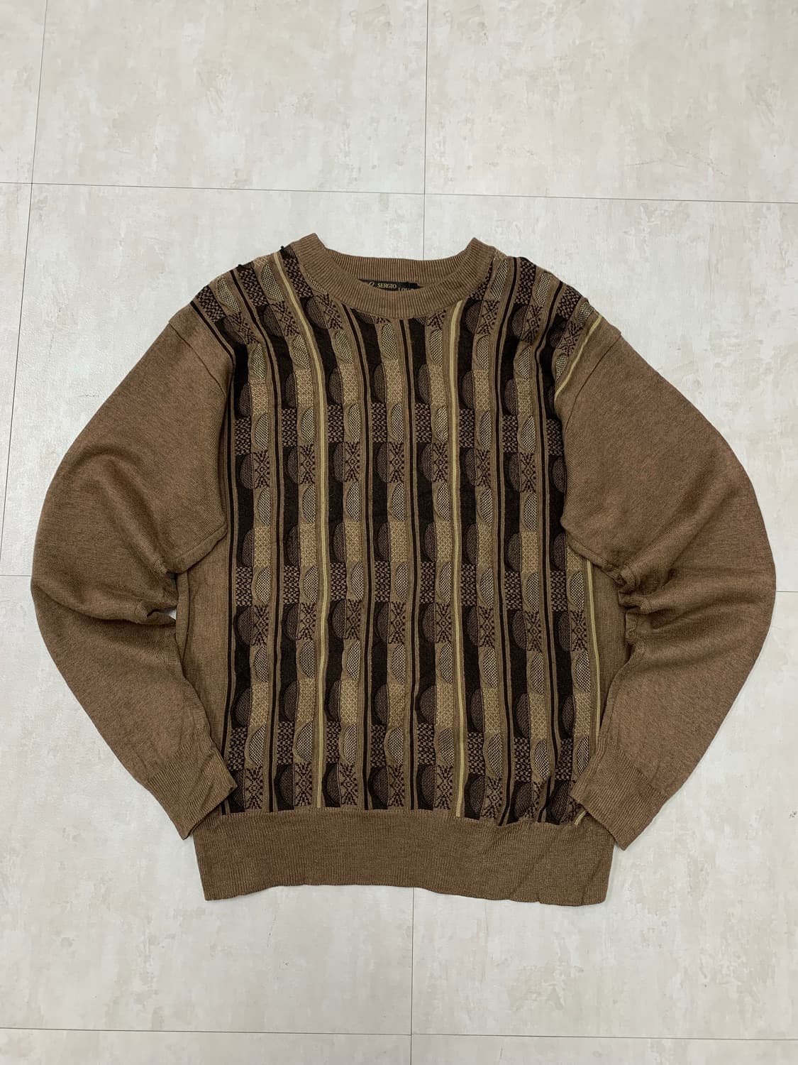 Serglolouis 브라운 패턴 니트 #229 상품이미지1