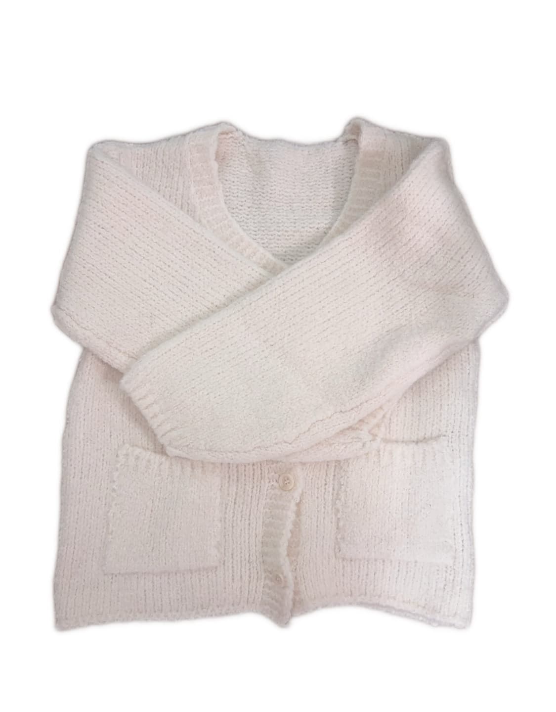 아이보리 브이넥 가디건 갸루 라떼 jk 모리걸 상품이미지2