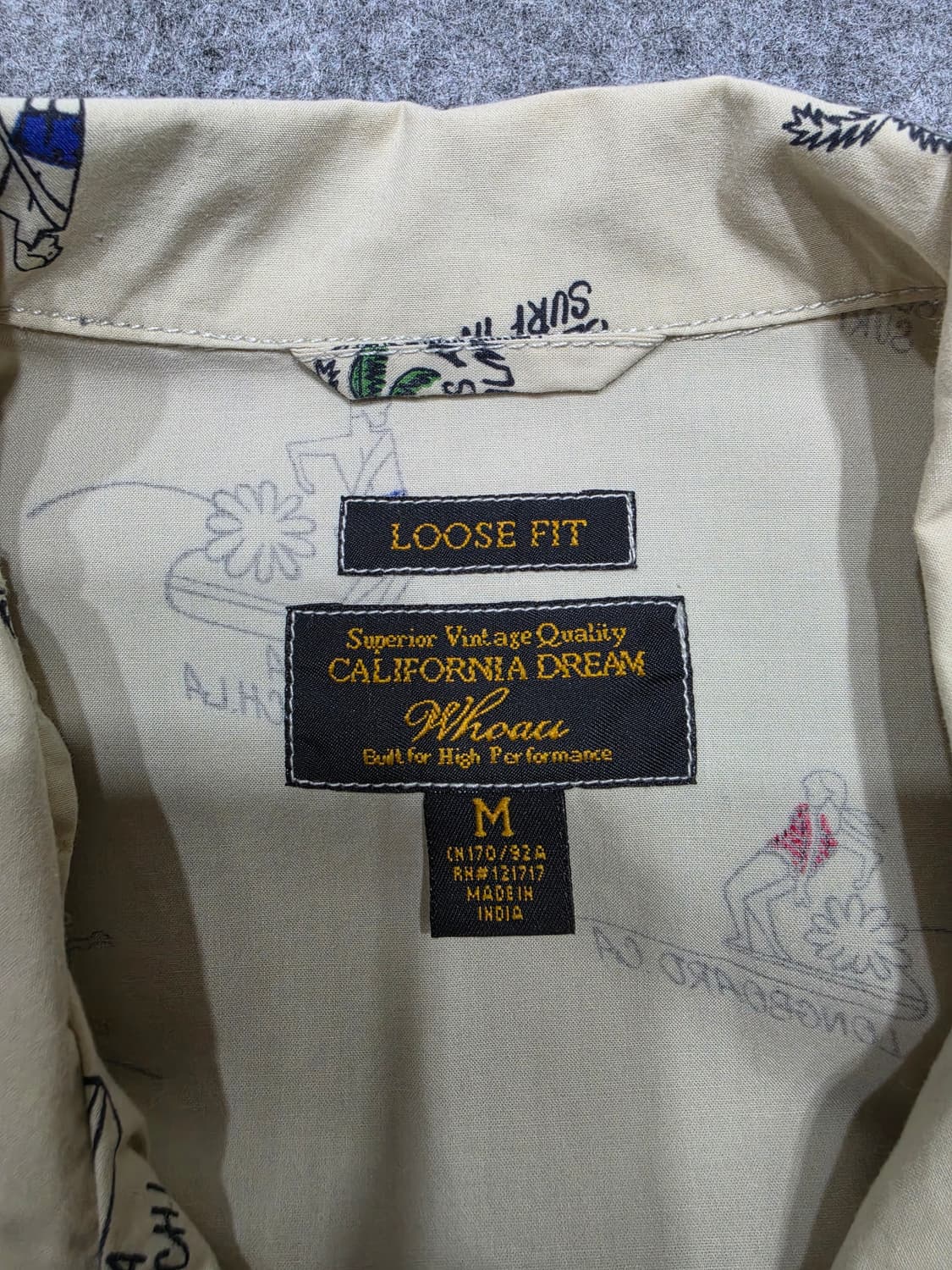 후아유 캘리포니아드림 루즈핏 하와이안 서퍼 반팔 셔츠 M 상품이미지4