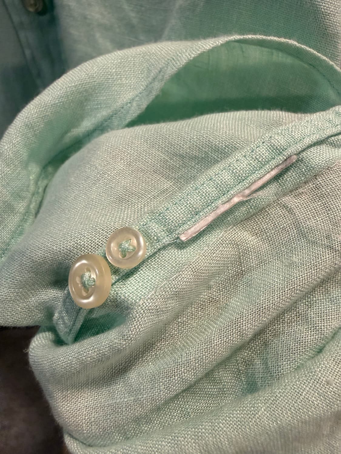 SP 폴로 랄프로렌 POLO 클래식핏 린넨 반팔 셔츠 민트 상품이미지6