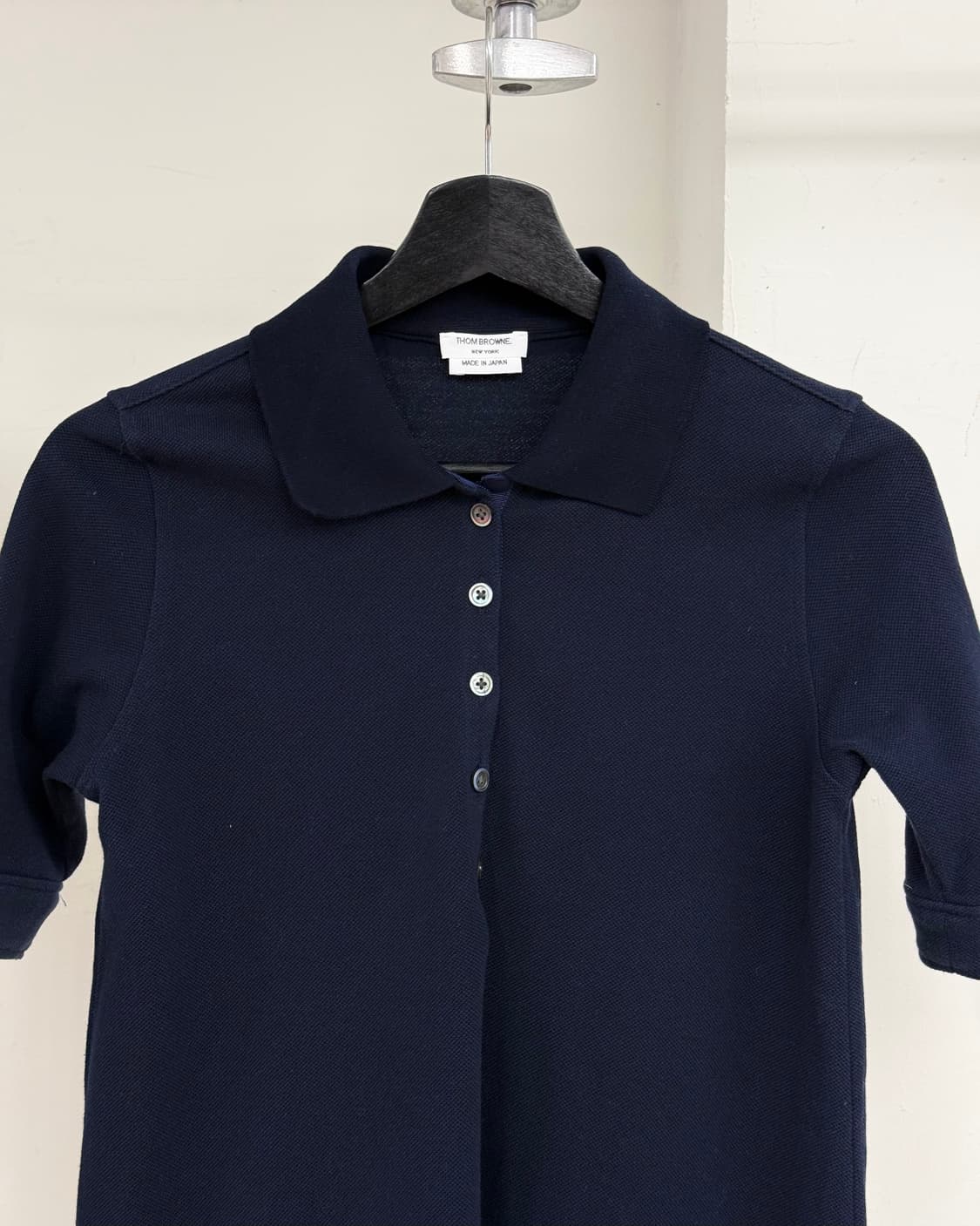 톰 브라운 네이비 코튼 피케 폴로 드레스 상품이미지2