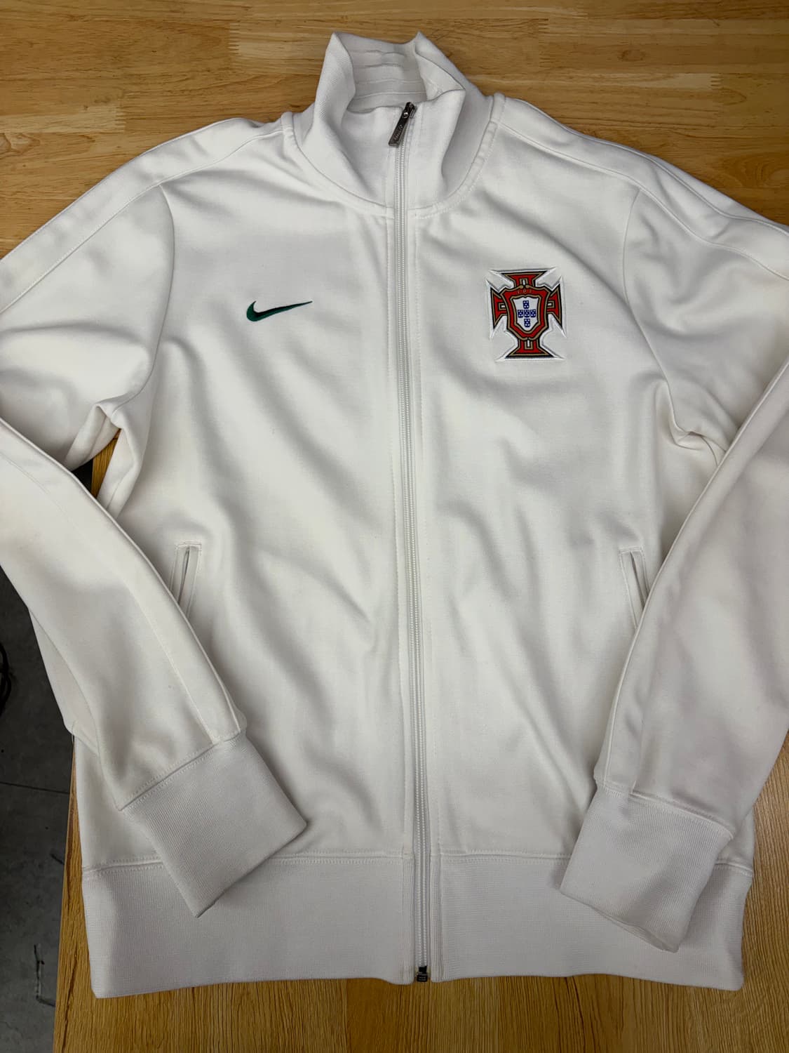 [L] 나이키 포르투갈 축구 국가대표팀 트랙탑 화이트 져지 상품이미지1