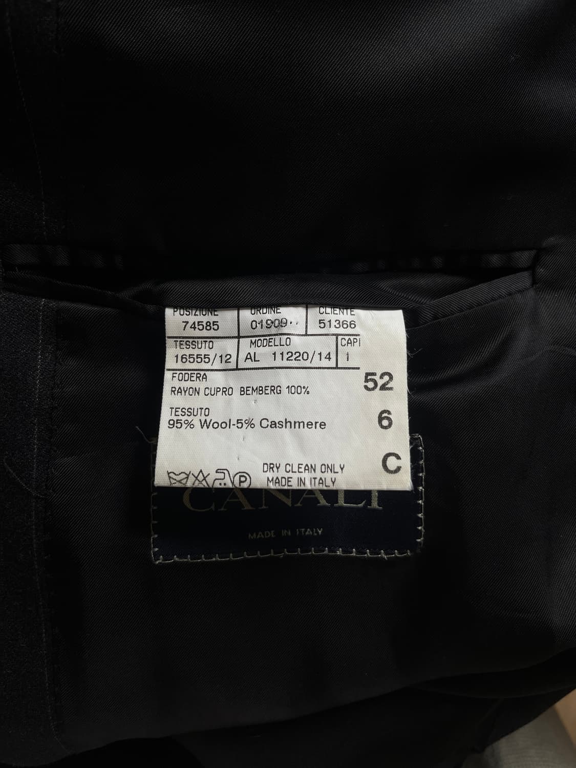 IT52C) Canali 까날리 Made in Italy 울 캐시미어자켓 상품이미지10