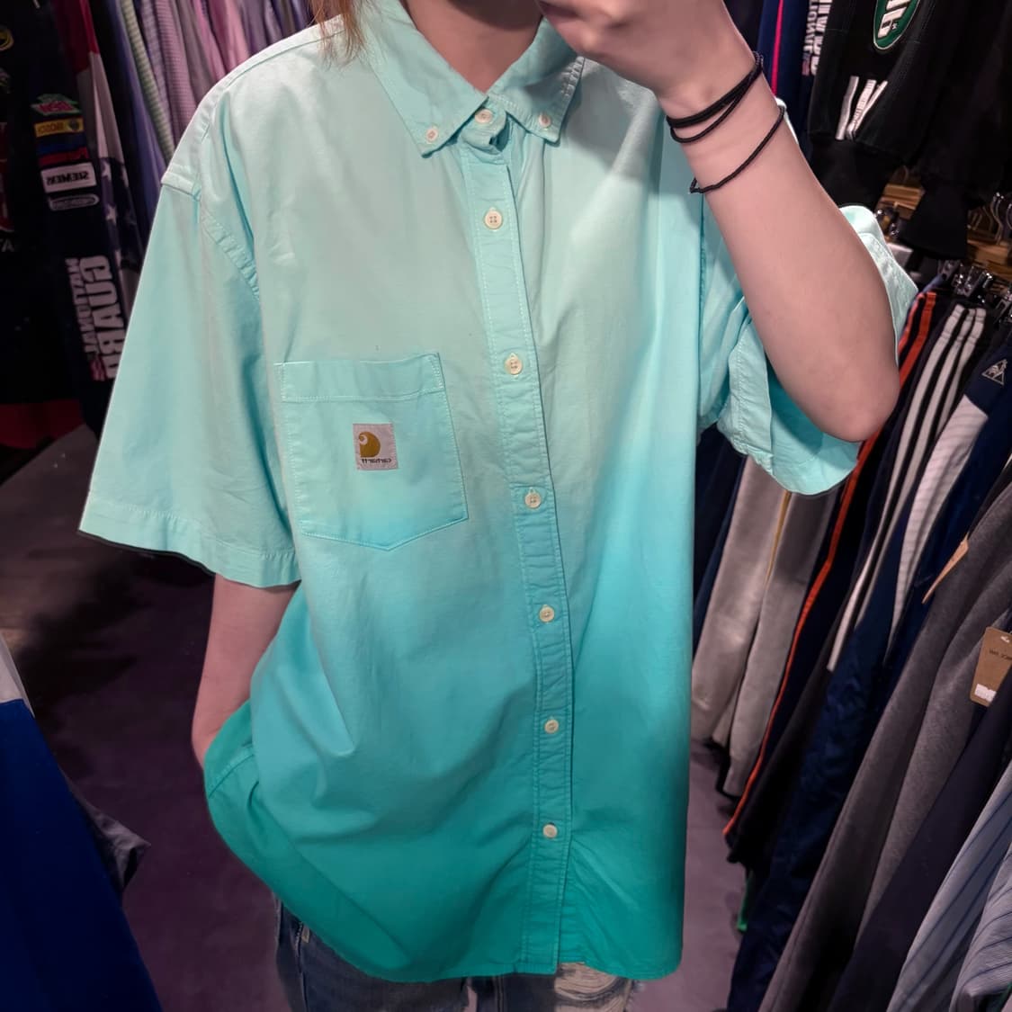 [IM] Carhartt 칼하트 반팔 셔츠 민트 상품이미지4