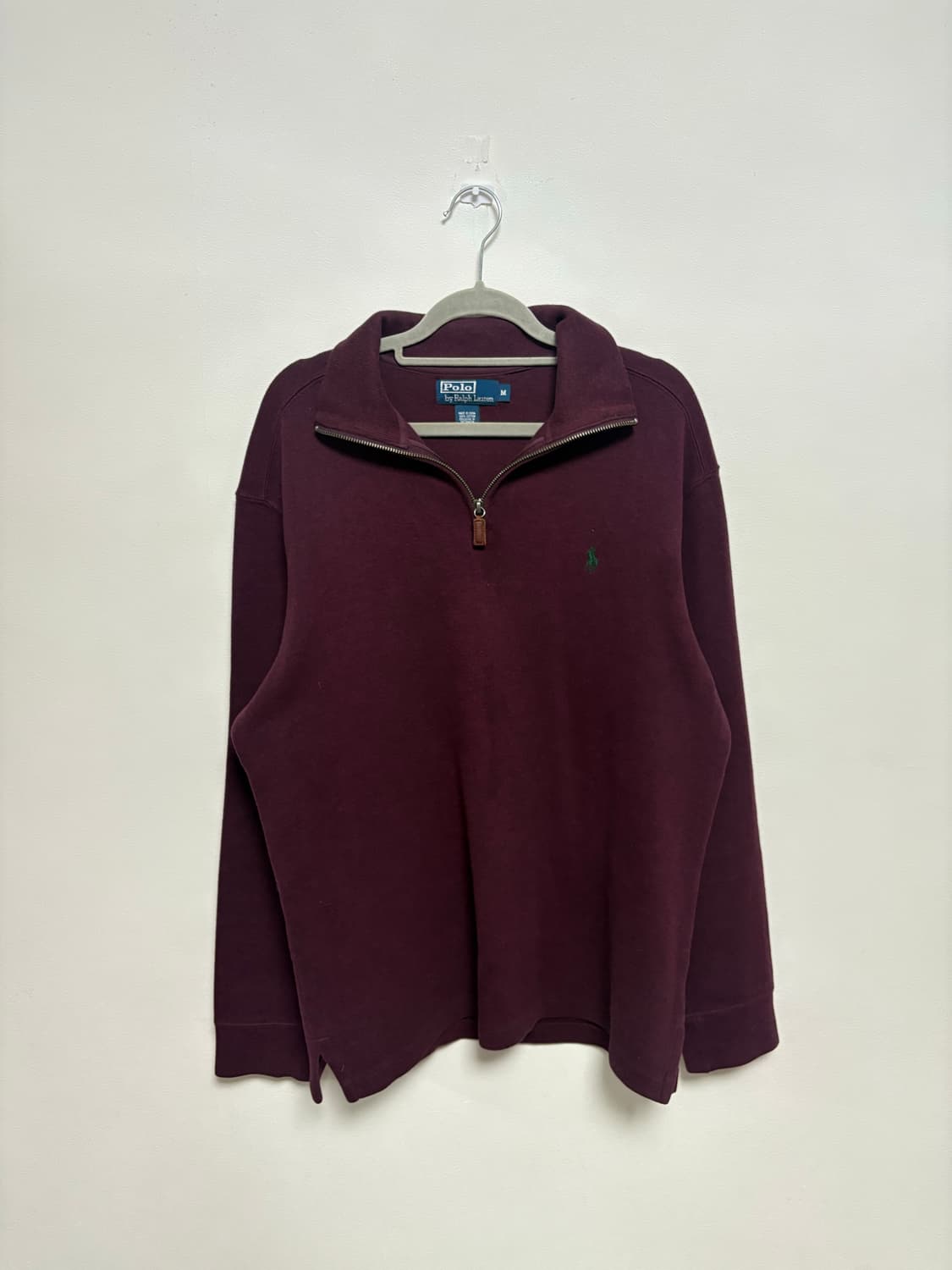 폴로 랄프로렌 버건디 반집업 니트 상품이미지2