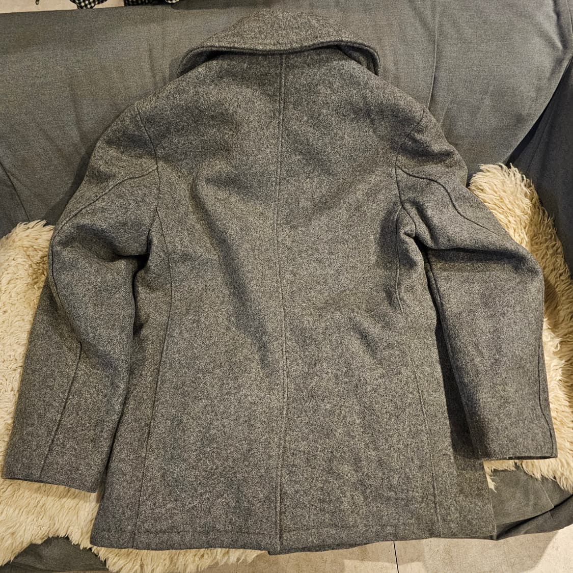 쇼트 피코트 회색 상품이미지5