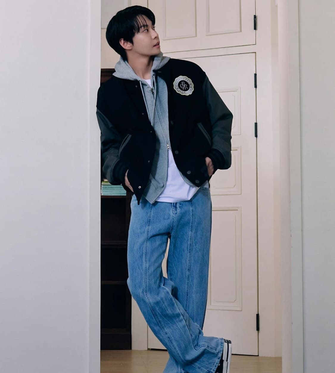 시티브리즈 울 프레피 바시티 자켓 L nct도영 상품이미지3