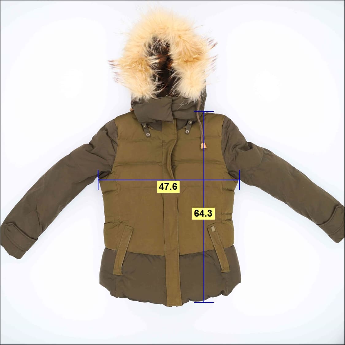 85 빈폴 여성 덕다운 너구리털 패딩 0123H1 상품이미지7