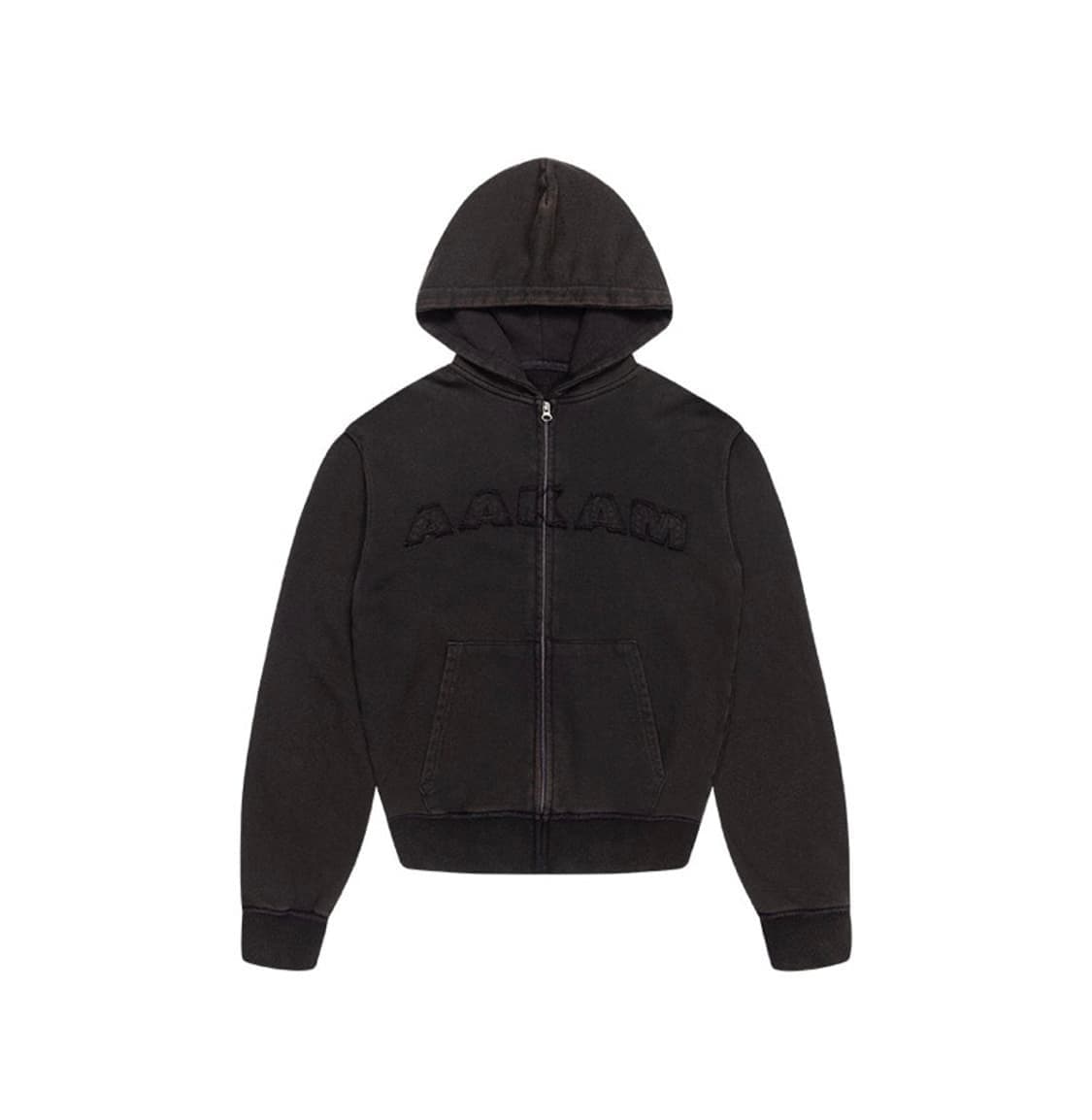 [1] 아캄 워시드 로고 후드집업 블랙 상품이미지1