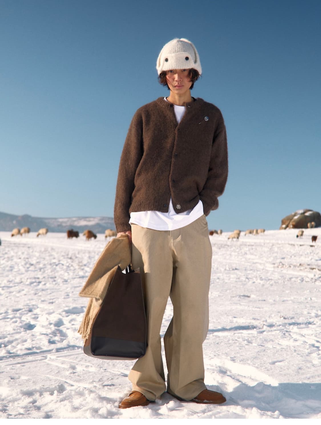 STU(에스티유) / 모헤어 가디건 브라운 / L사이즈 상품이미지3