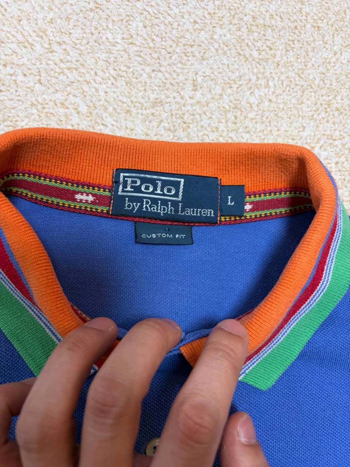 L) 폴로 랄프로렌 반팔 카라티 pk티 블루 상품이미지5