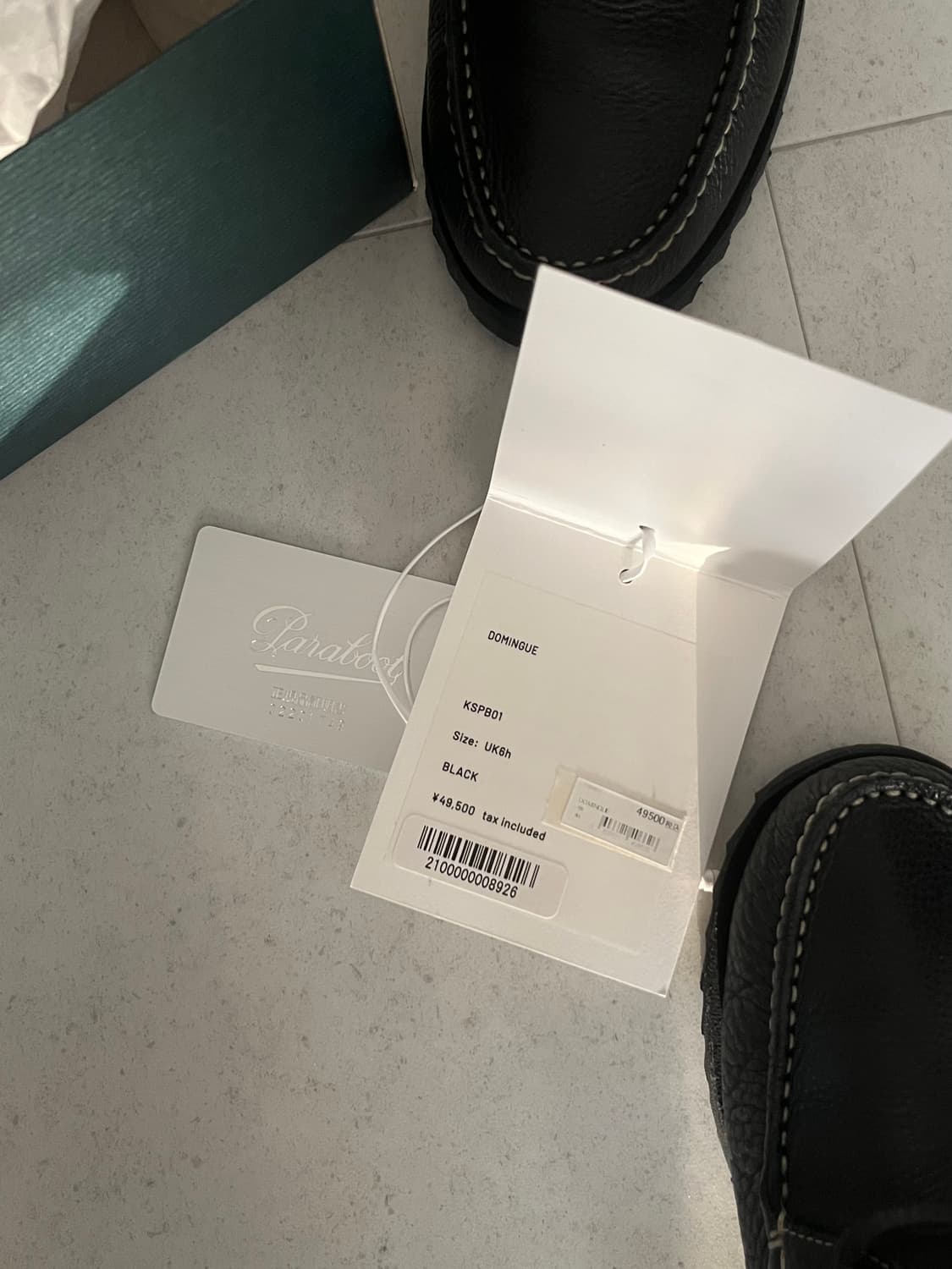 [UK6.5] 파라부트X캡틴선샤인 / 도밍구 블랙 그레인레더 상품이미지6