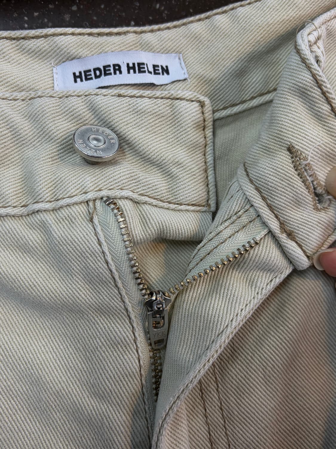 헤더헬렌 리페어 카고 팬츠 베이지 M 상품이미지5