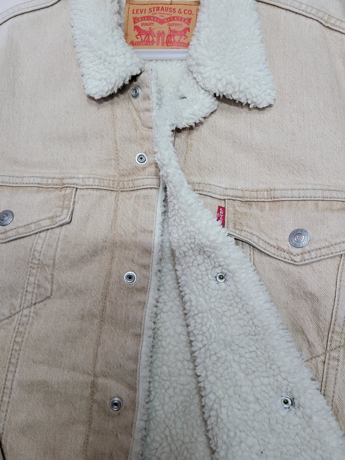 Levis 리바이스 아이보리 쉐르파 트러거 자켓 상품이미지4