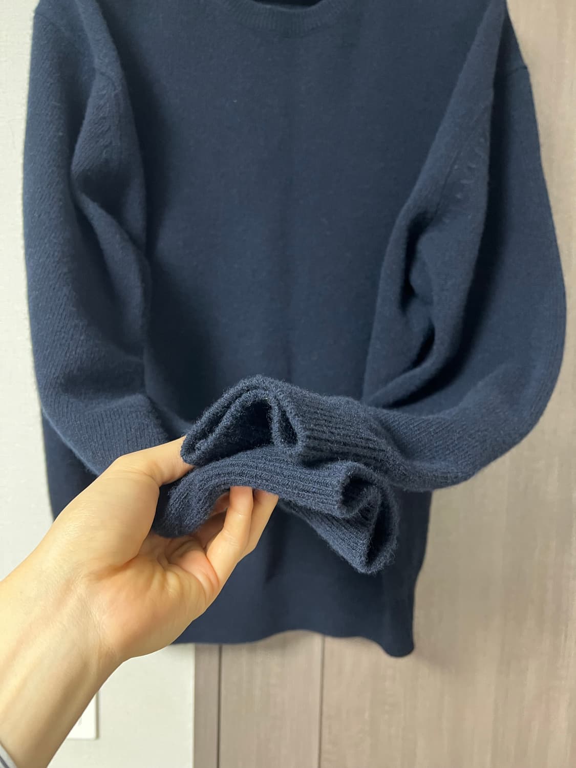스테디에브리웨어 코지 울 캐시미어 니트 다크 네이비 3 상품이미지4