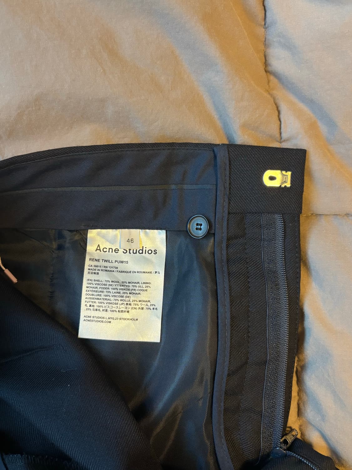 Acne studios 트윌 울 팬츠 상품이미지5