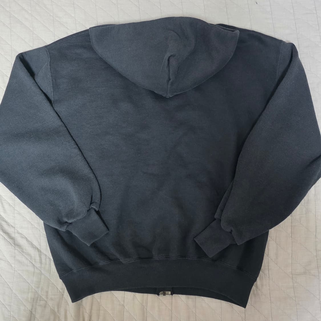 [L] 90s 빈티지 러셀 애슬레틱 후드집업 블랙 ver. 굿컨디 페이드 상품이미지3