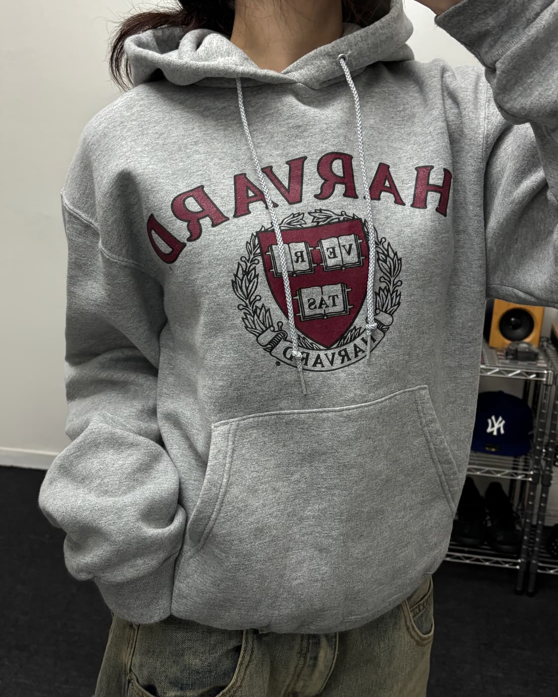 챔피온 00s 하버드 컬리지 후드티 상품이미지1