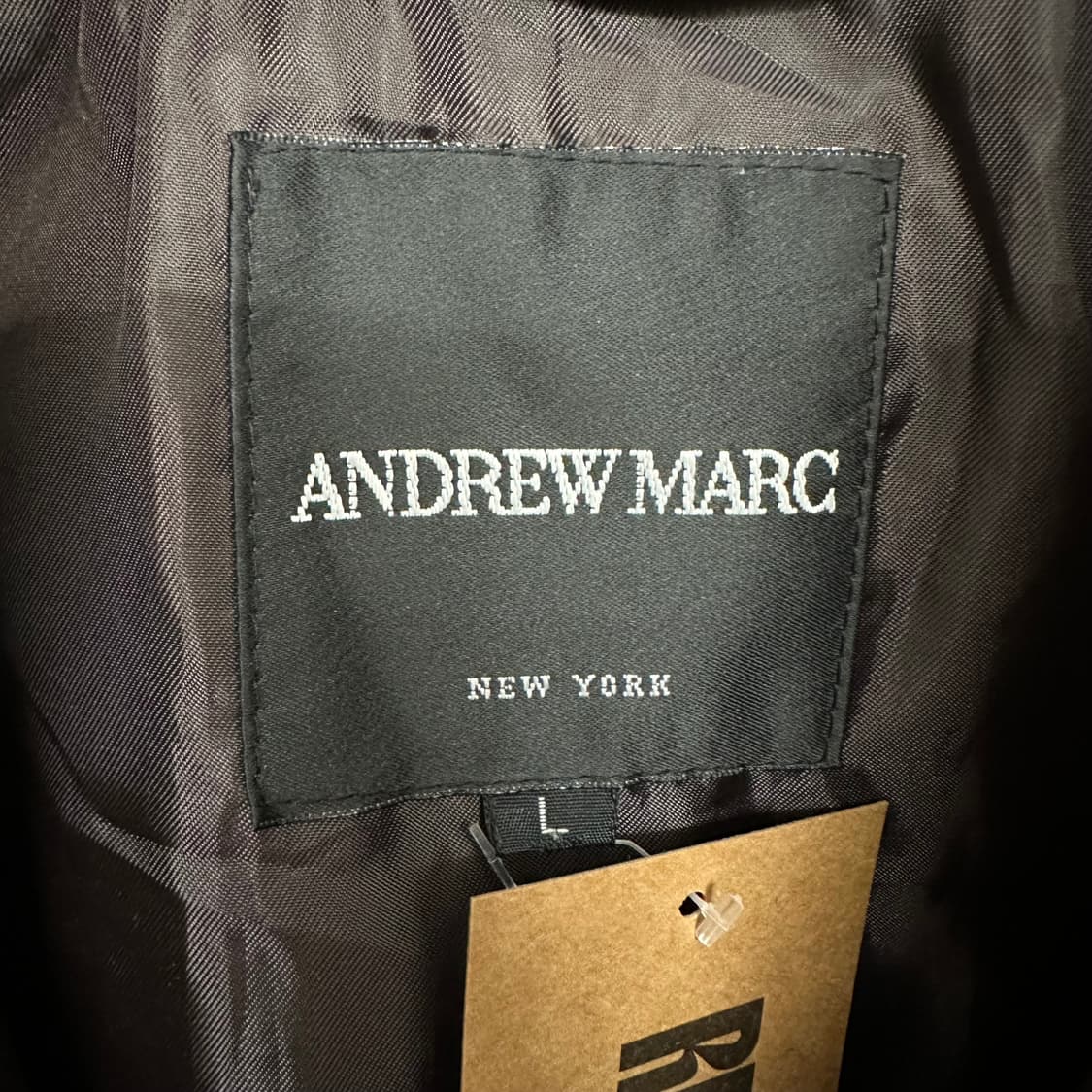 앤드류마크 다크브라운 램레더 봄버 상품이미지5