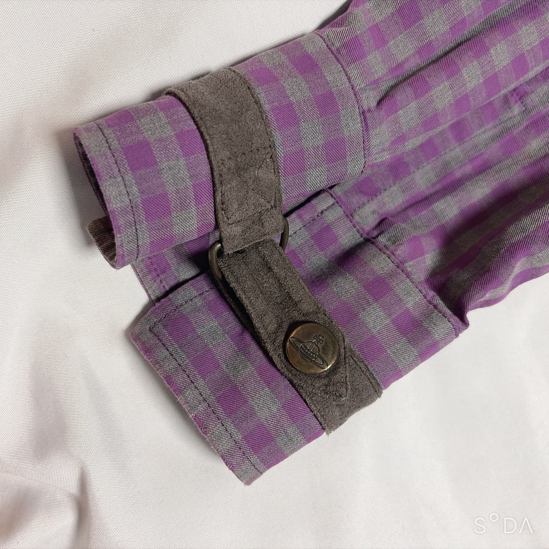 비비안웨스트우드 퍼플 체크 엘보우 패치 셔츠 상품이미지6