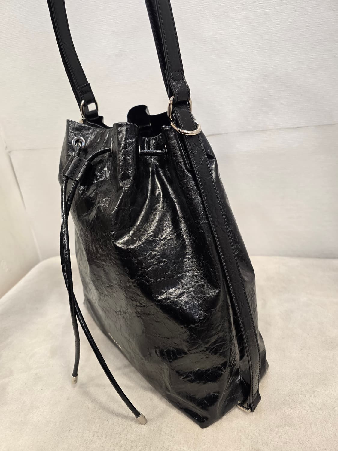 찰스앤키스 네바 투웨이 버킷백 숄더백 백팩 블랙 상품이미지5