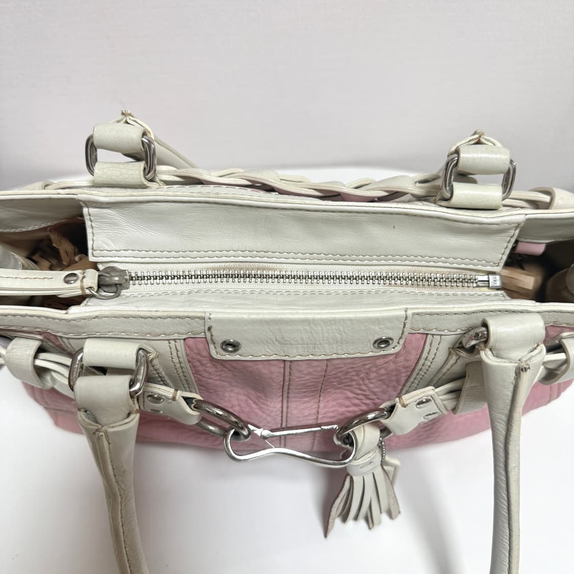 희귀⚡️딸기 우유 빈티지 코치 토트백 상품이미지5