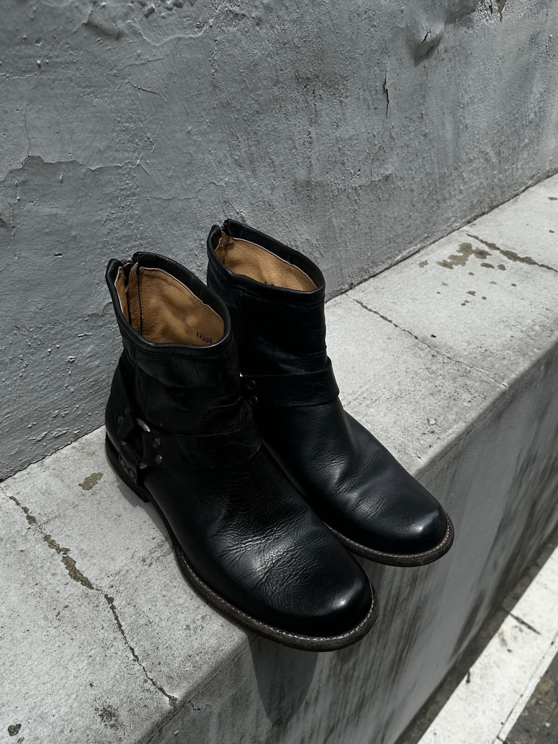 00s FRYE Harness Boots Black Leather 8D 상품이미지4