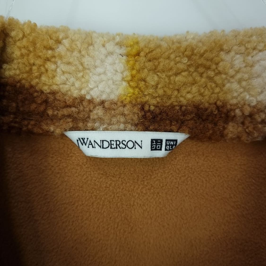[유니클로 X JW 앤더슨] 로고 자수 체크 쉐르파 후리스 M16363 상품이미지7