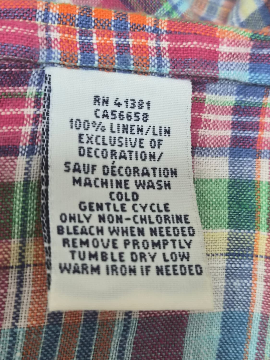 폴로랄프로렌Polo 체크 린넨 반팔 셔츠 M - S403 상품이미지5