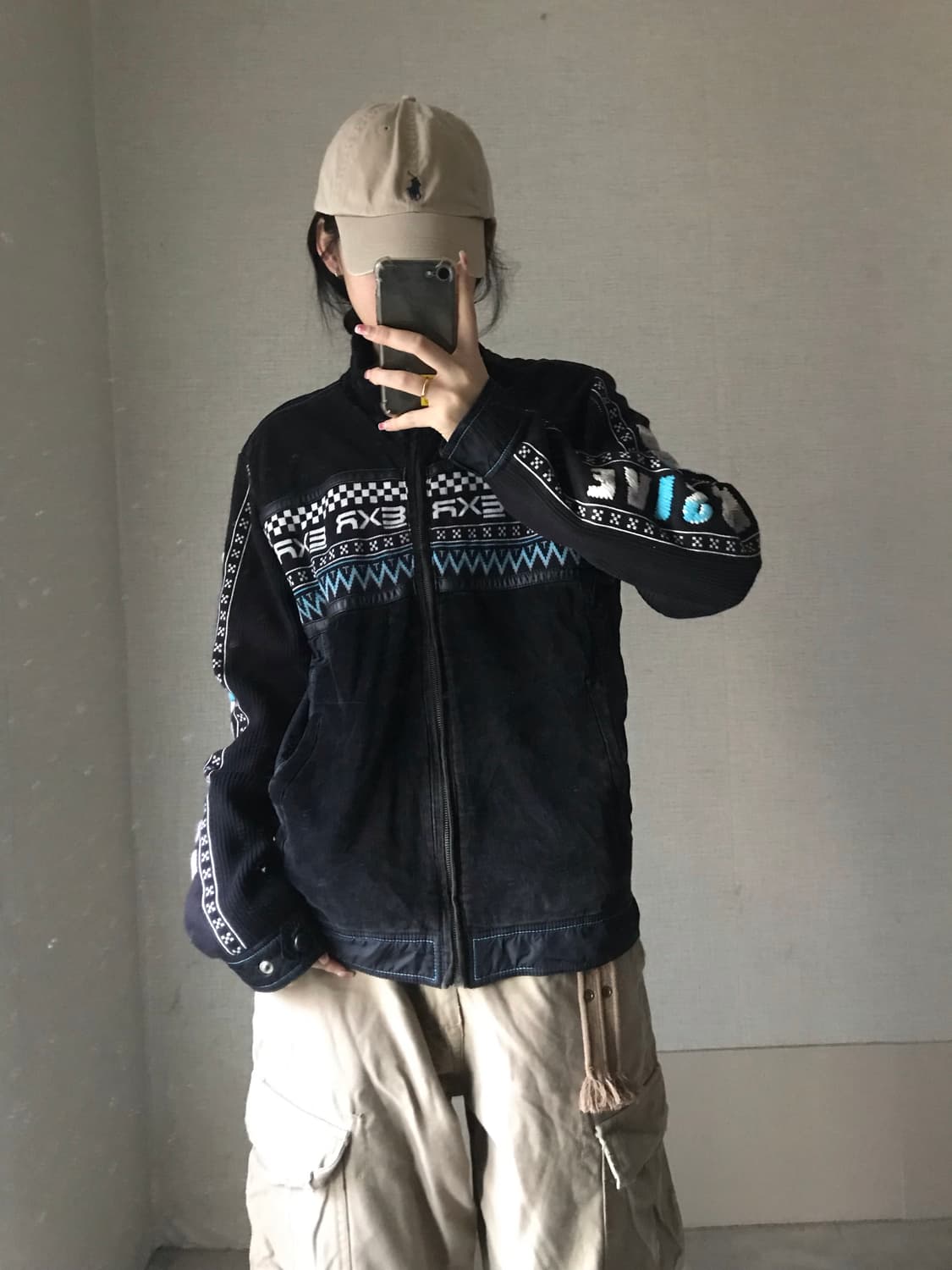 EXR 레이싱 니트집업 상품이미지1