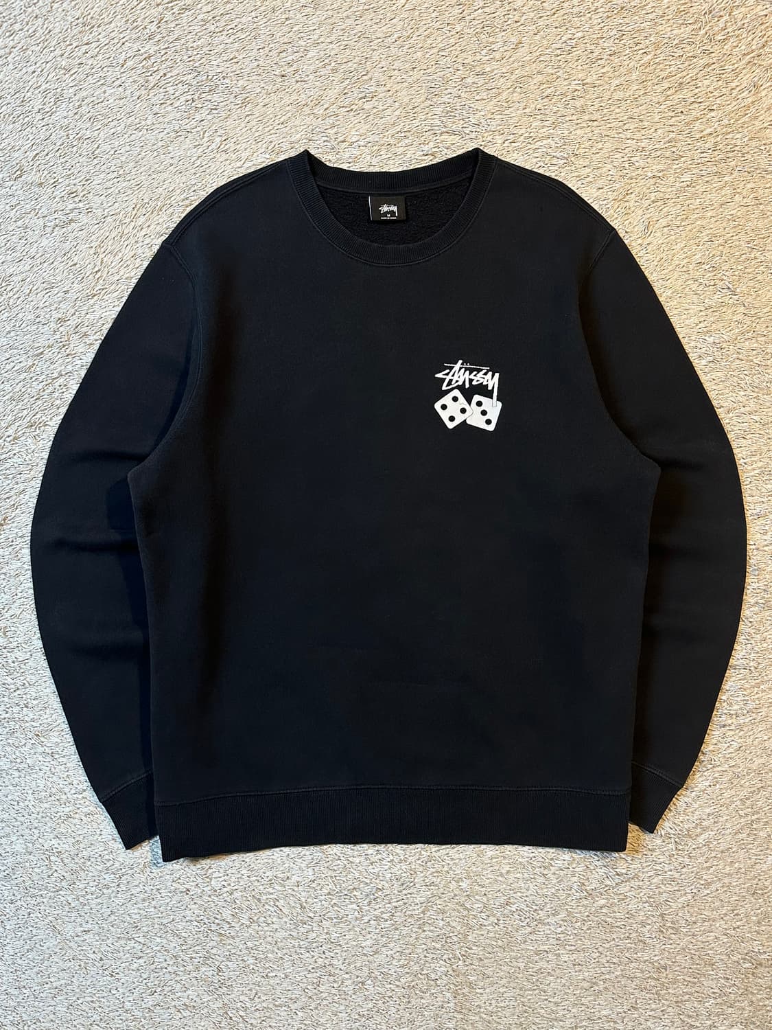 스투시 STUSSY 다이스 맨투맨 블랙 상품이미지1