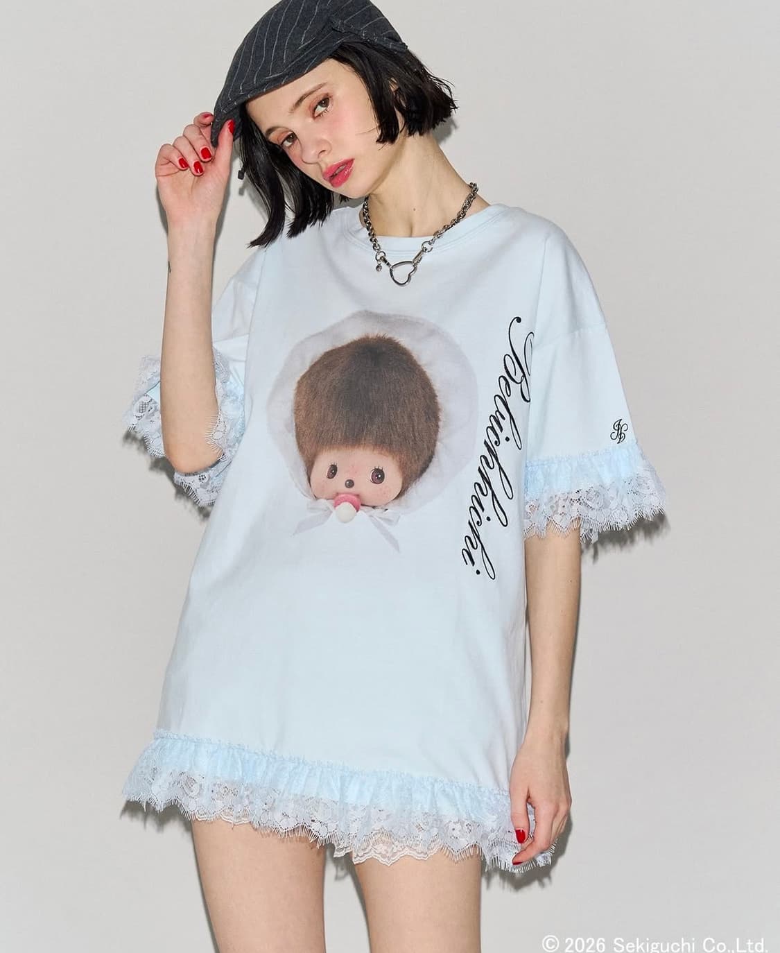 쥬에띠 몬치치 Jouetie Monchichi 베이비치치 레이스 티셔츠 상품이미지1