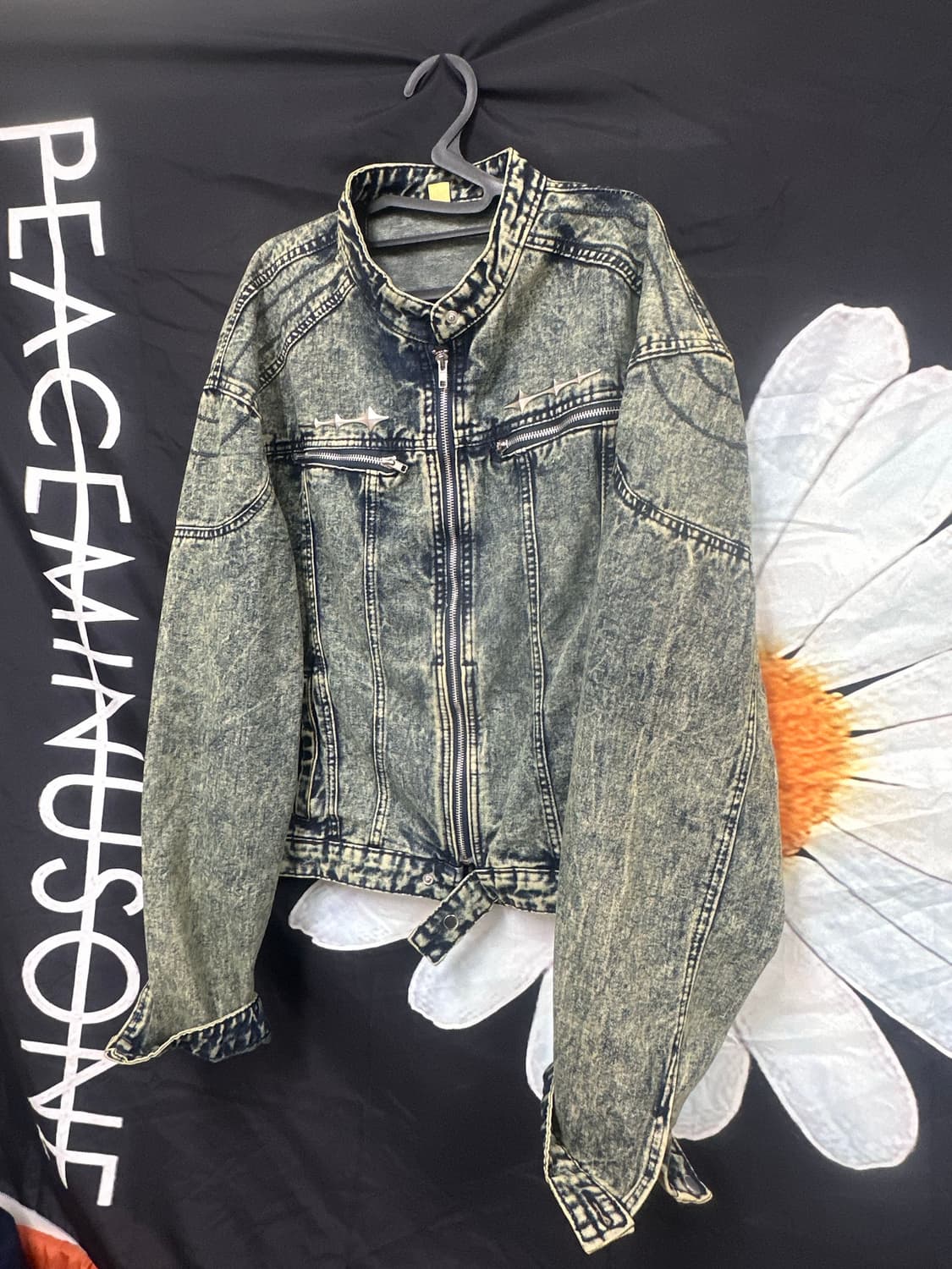 새상품급 Vintage 오버핏 워싱 청자켓2XL110 상품이미지2