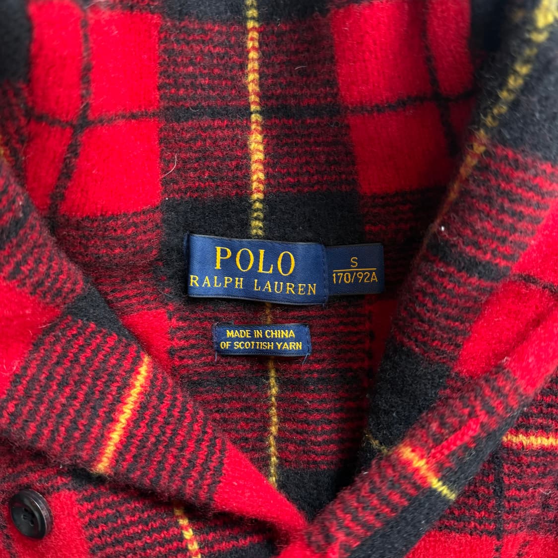 폴로 체크 숄 니트 상품이미지3