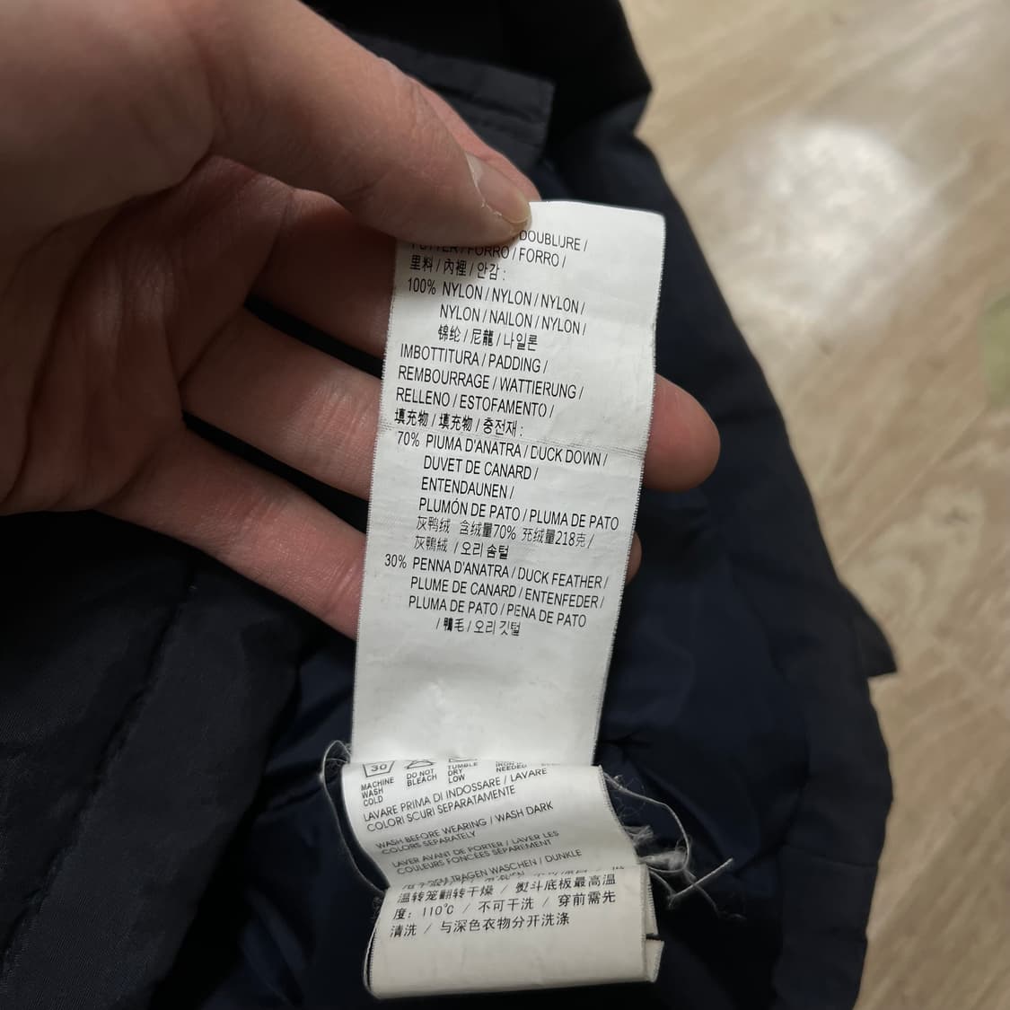 캘빈클라인 진스 덕다운 후드 파카 야상패딩 점퍼 [네이비] L/100 상품이미지7