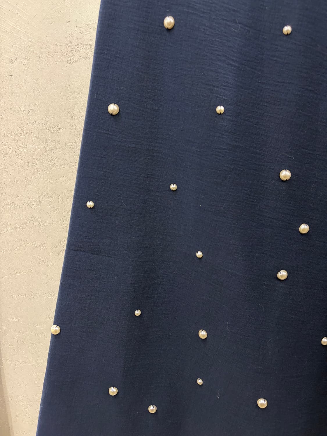 랑방 네이비 펄 포인트 A라인 스커트 M 상품이미지3