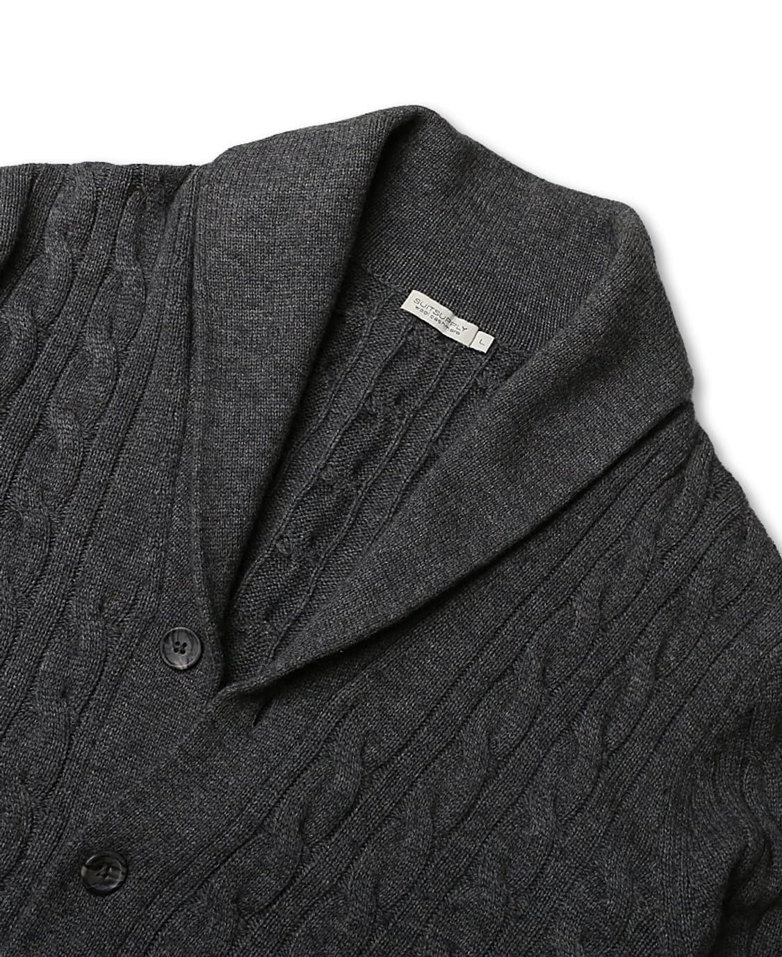 수트 서플라이 [Suit Supply] 울 캐시미어 꽈베기 숄카라 가디건 상품이미지2