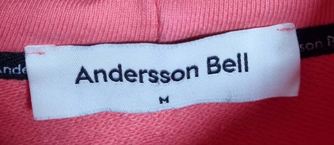 오버핏 M ) 앤더슨벨 핑크 후드티 상품이미지3