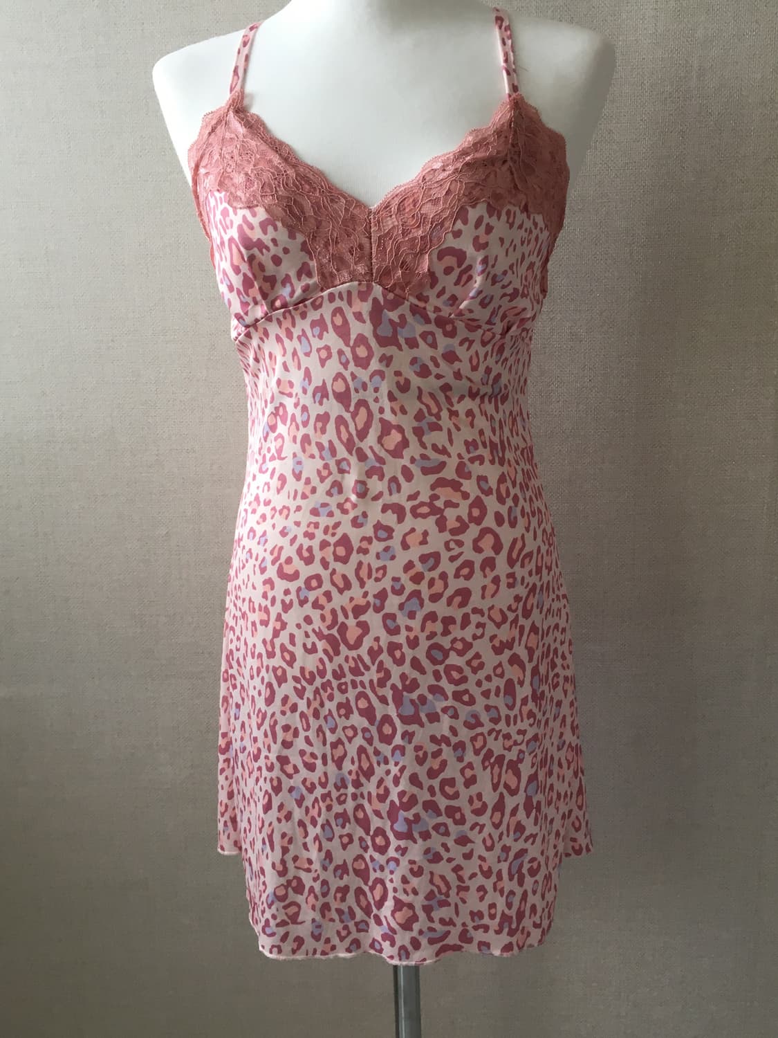 레오파드 레이어드 슬립 원피스 상품이미지2