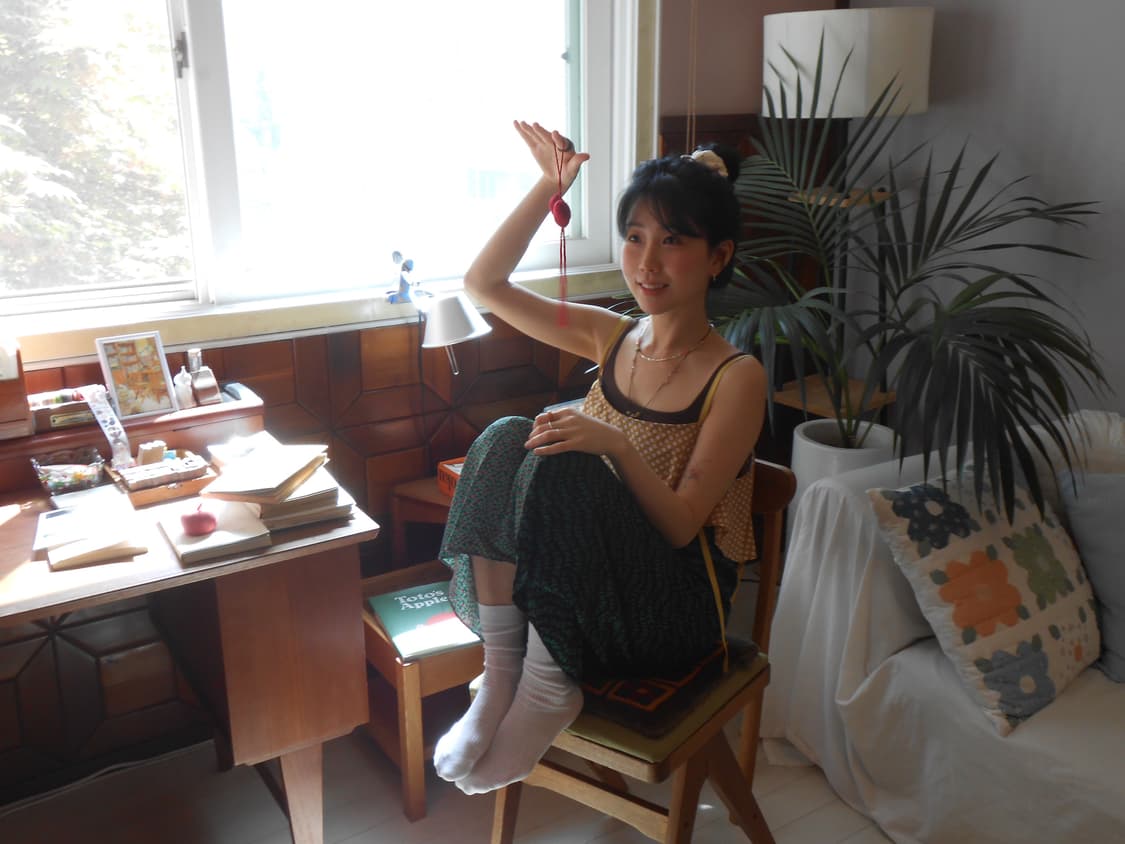 러브레터 컬러블록 슬립 롱 원피스 상품이미지4