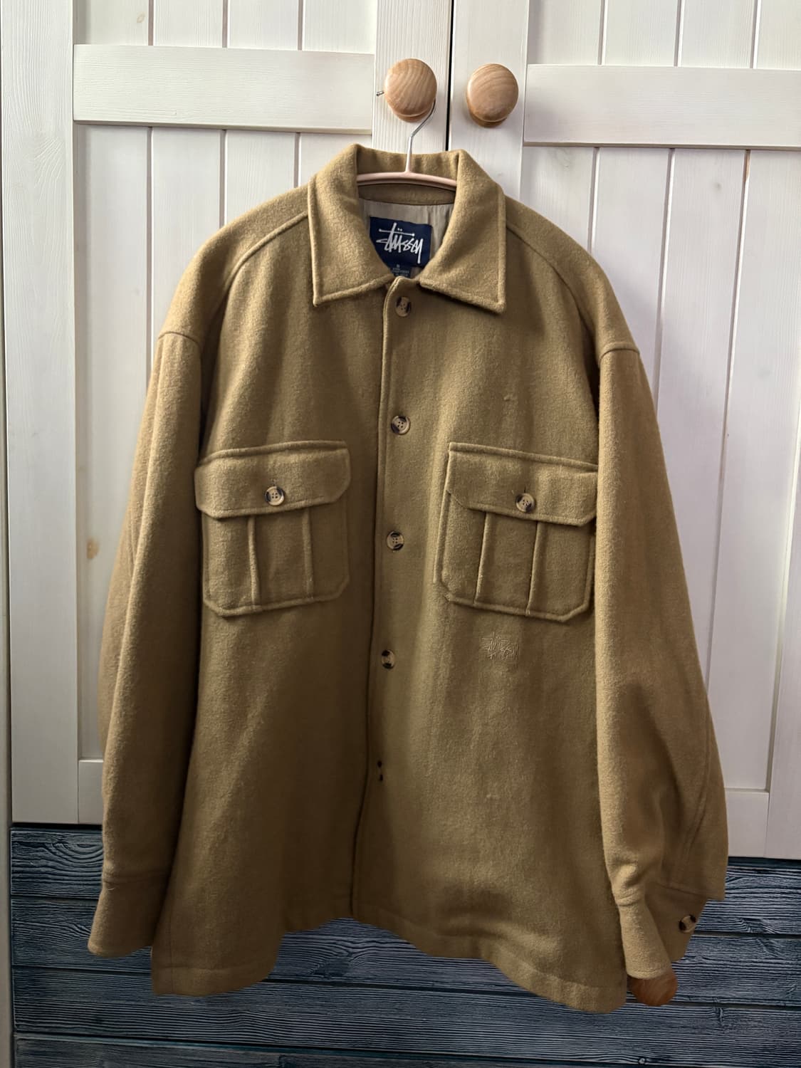 올드 스투시 울 셔츠 s 상품이미지2