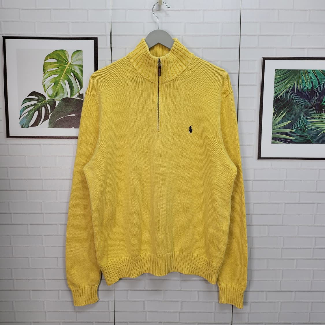 폴로랄프로렌 피마 코튼100% 반집업 긴팔 니트 스웨터 XL사이즈 상품이미지1