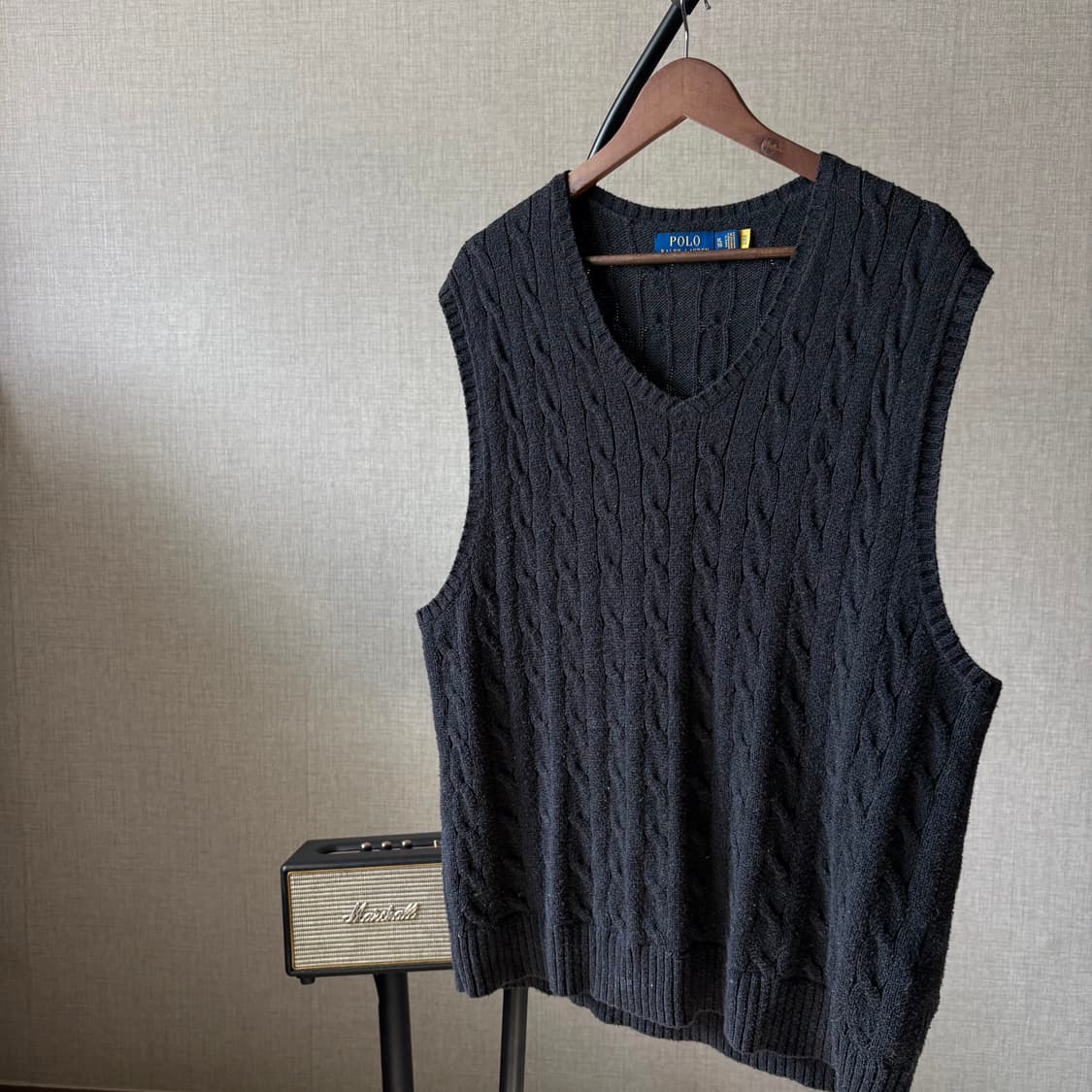 폴로 랄프로렌 꽈배기 신형 베스트 니트 XL 상품이미지4