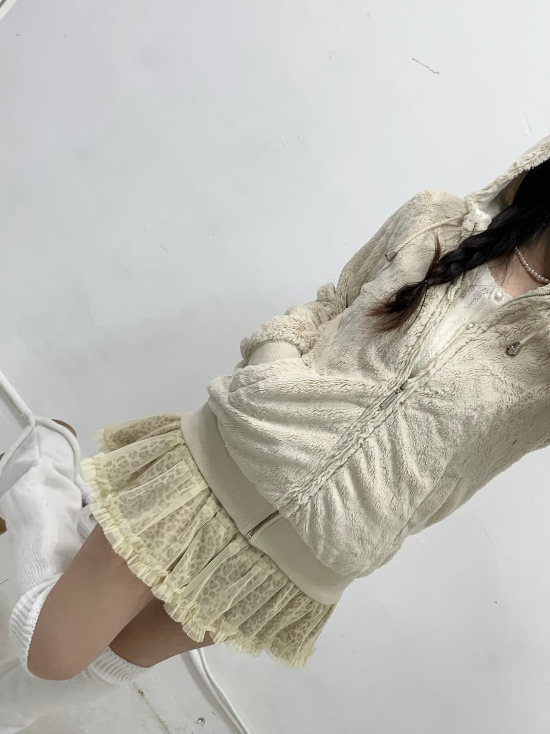 [CECIL MCBEE] 세실맥비 코리락쿠마 폭닥 퍼 후드집업 상품이미지4