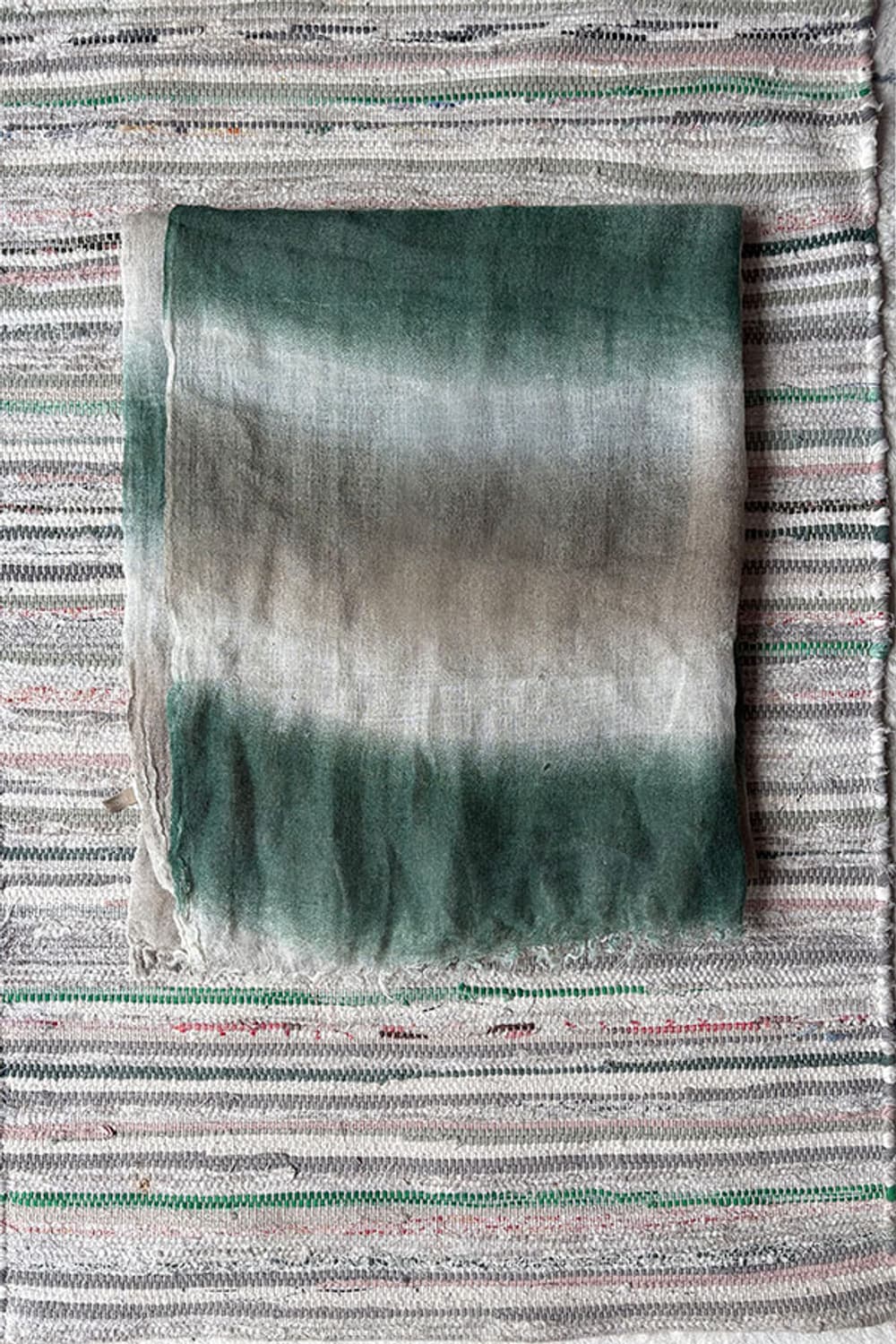 Beige & Green Stripe Scarf 상품이미지4